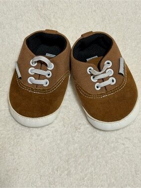 Angel Brown & White Baby Slip-On Walker Shoes